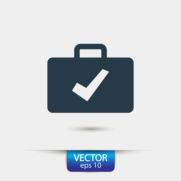 Maletín icono de diseño plano — Vector de stock