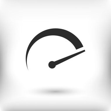 Takometre düz simgesi