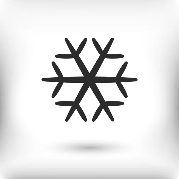 Copo de nieve icono plano — Vector de stock