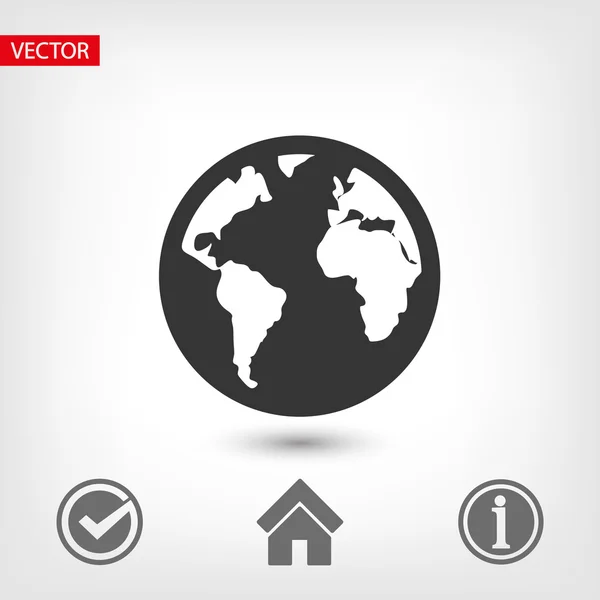 Földgömb ikon illusztráció. — Stock Vector