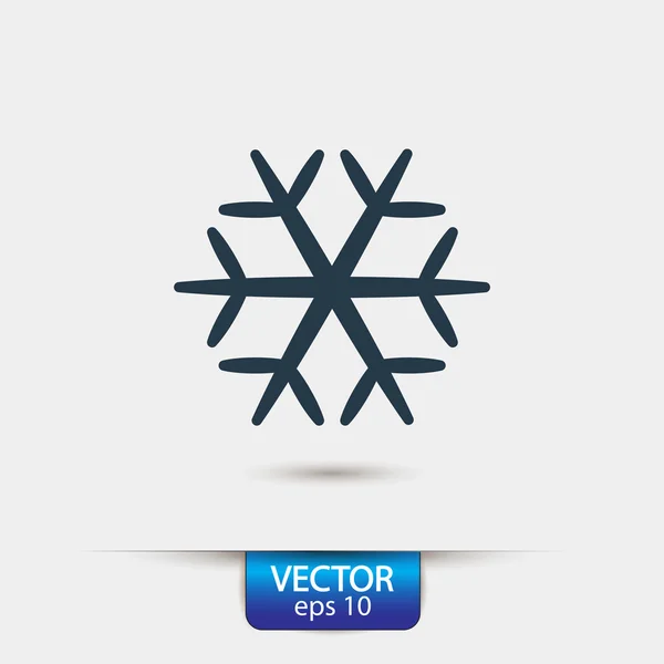 Снежинка плоская — стоковый вектор