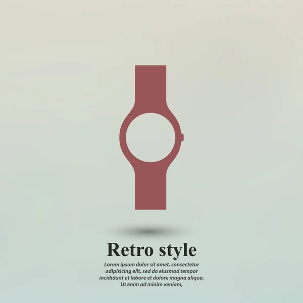 Icono de reloj de pulsera plano — Vector de stock