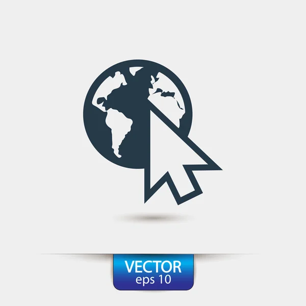 Ir a la ilustración icono web . — Vector de stock