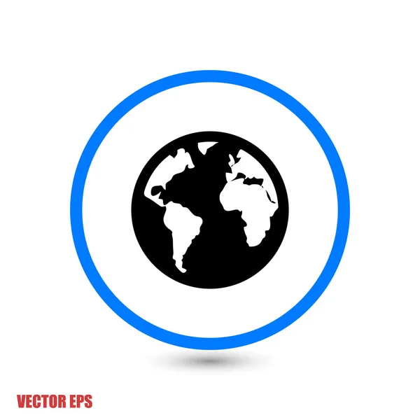 Wereldbol pictogram illustratie. — Stockvector