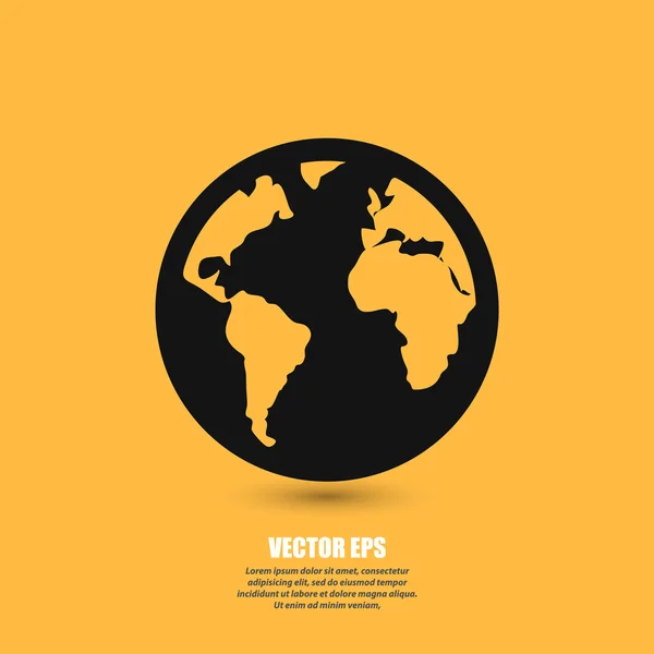 Illustration icône Globe . — Image vectorielle