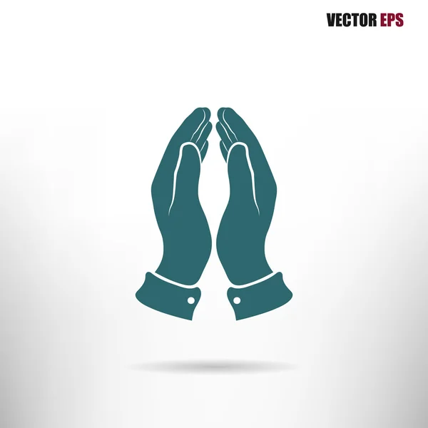 Προσεύχεται χέρια εικονίδιο — Διανυσματικό Αρχείο