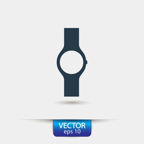 Значок плоских наручных часов — стоковый вектор