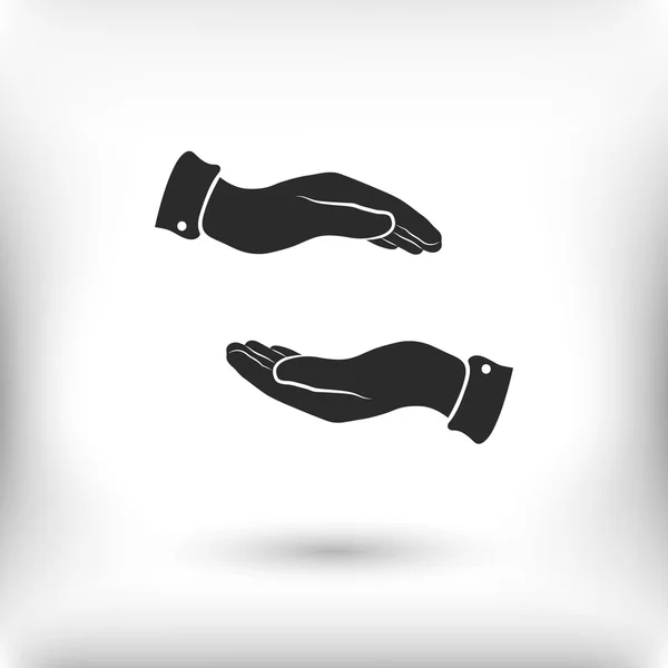 Conception icône mains — Image vectorielle