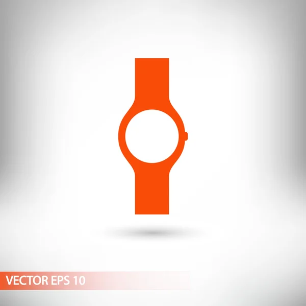 Plochá hodinky ikona — Stockový vektor