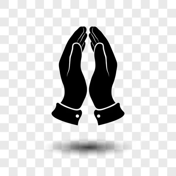 Praying hands icon — Stock Vector