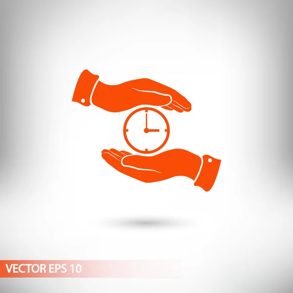 Ikona hodin na ruce ikonu — Stockový vektor