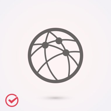 Küresel teknoloji ya da sosyal ağ simgesini