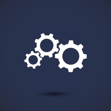 Gears'ı simgesi, düz tasarım stili