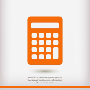 Düz tasarım hesap makinesi simge