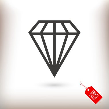 Elmas düz tasarım simgesi