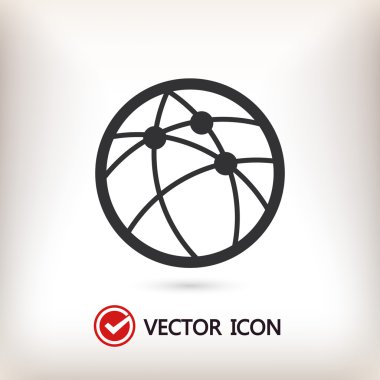 Küresel teknoloji ya da sosyal ağ simgesini