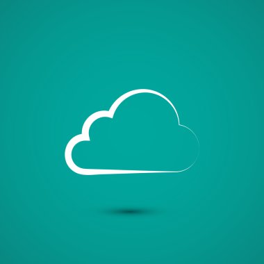 Bulut düz tasarım simgesi