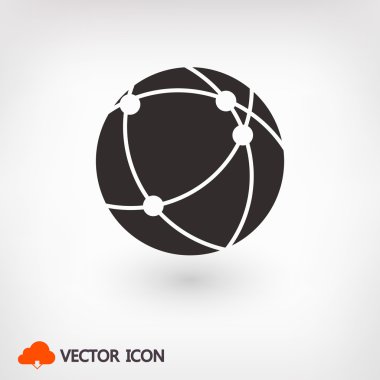 Küresel teknoloji ya da sosyal ağ simgesini