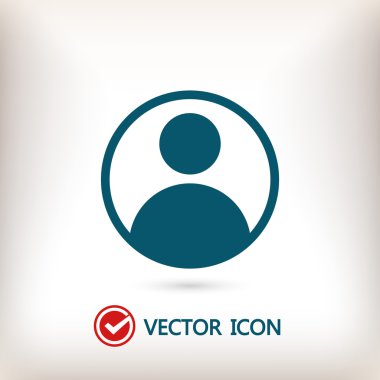 Düz tasarım kullanıcı simgesi