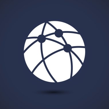 Küresel teknoloji ya da sosyal ağ simgesini