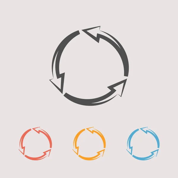 Flecha circular icono — Vector de stock