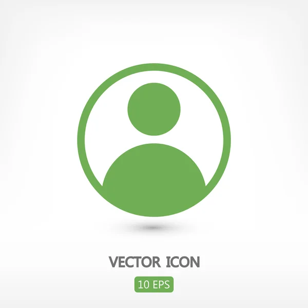 Ícone de usuário de design plano — Vetor de Stock