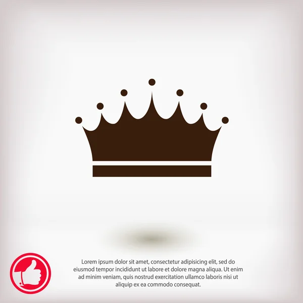 Crown flat design icon — Stock Vector