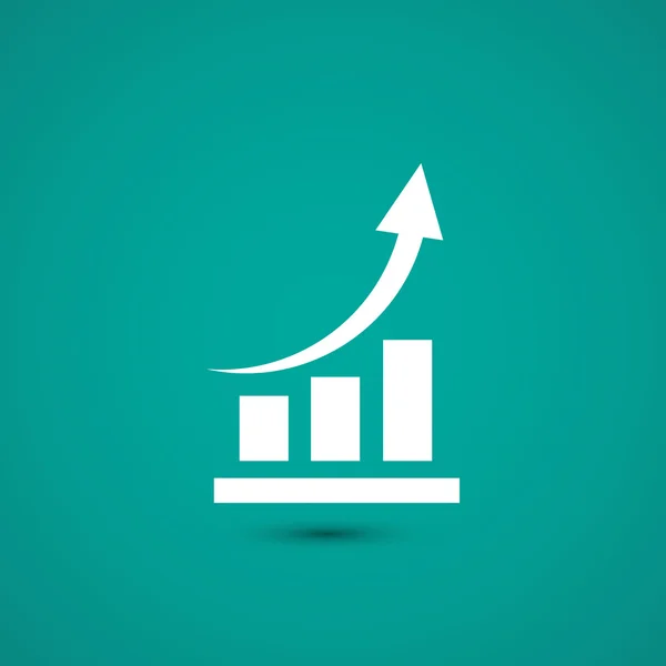 Chart flat design icon — Stock Vector