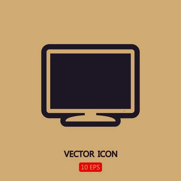 Icono de monitor ilustración . — Archivo Imágenes Vectoriales
