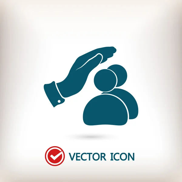 Icono de personas seguras — Vector de stock
