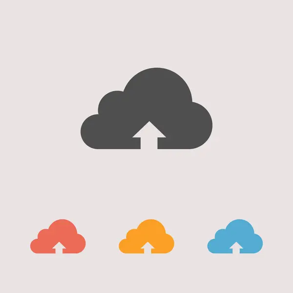 Uploadpictogram in wolk — Stockvector