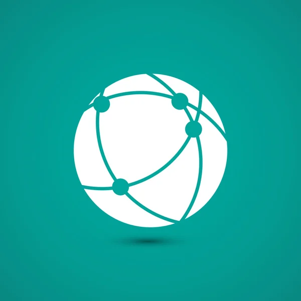 Global technology or social network icon — Stockový vektor