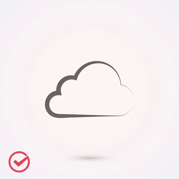 Cloud platt design ikon — Stock vektor