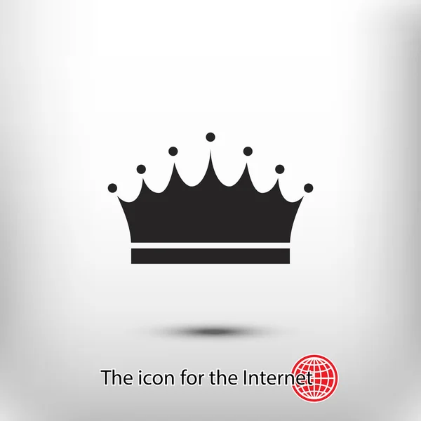 Crown flat design icon — Stock Vector