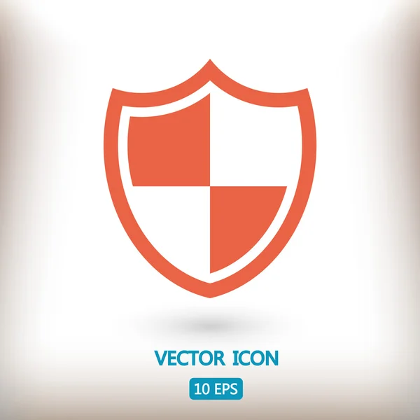 Ícone de escudo, estilo de design plano — Vetor de Stock