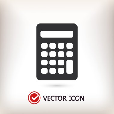 Düz tasarım hesap makinesi simge