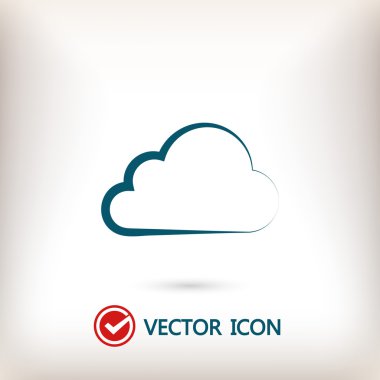 Bulut düz tasarım simgesi