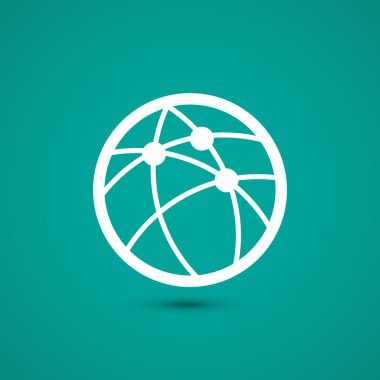 Küresel teknoloji ya da sosyal ağ simgesini