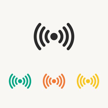 Kablosuz simgesi, düz tasarım stili