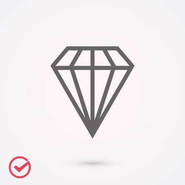 Elmas düz tasarım simgesi