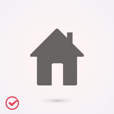 Ev düz tasarım simgesi