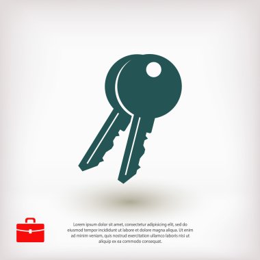 Anahtarlar düz tasarım simgesi