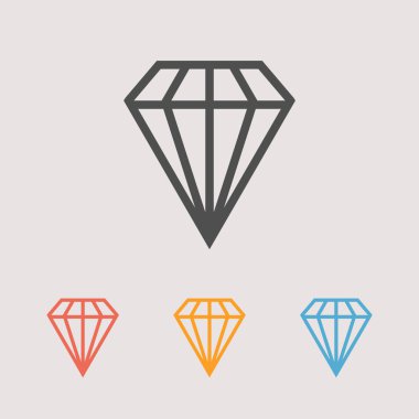 Elmas düz tasarım simgesi