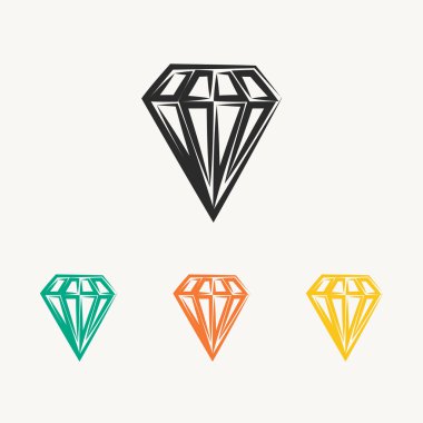 Elmas düz tasarım simgesi