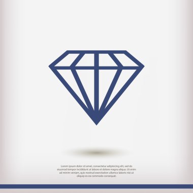 Elmas düz tasarım simgesi