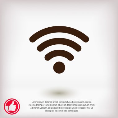 Kablosuz simgesi, düz tasarım stili