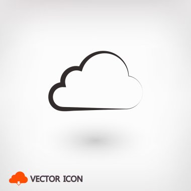 Bulut düz tasarım simgesi