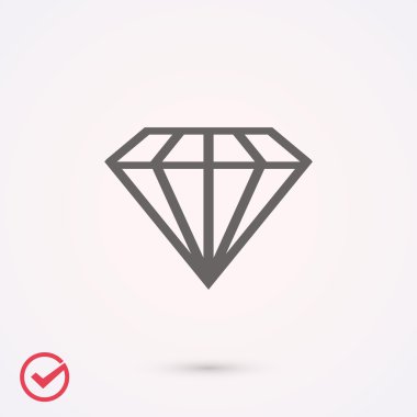 Elmas düz tasarım simgesi