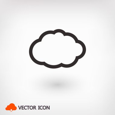 Bulut düz tasarım simgesi