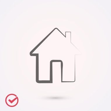 Ev düz tasarım simgesi